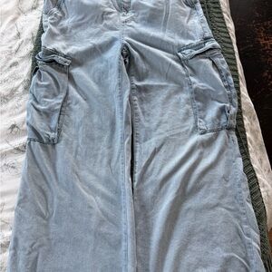 Pilcro Light Blue Wide Leg Flare Jeans